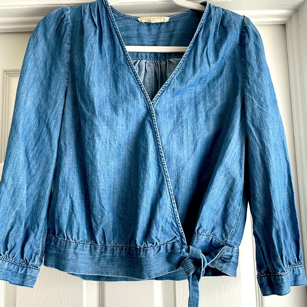 Madewell Denim Wrap Shirt